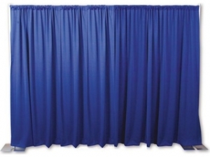 RTHAV - Pipe and Drape Presidential Blue - Per Foot Rental